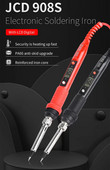JCD Električno lemilo 80 W LCD digitalni zaslon, podesiva temperatura, vrhovi za lemljenje 220 V/110 V, alati za zavarivanje