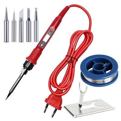 Lituoklio komplektas reguliuojama temperatūra 220V 80W LCD litavimo suvirinimo įrankiai Keraminiai šildytuvai litavimo antgaliai Litavimo siurblys