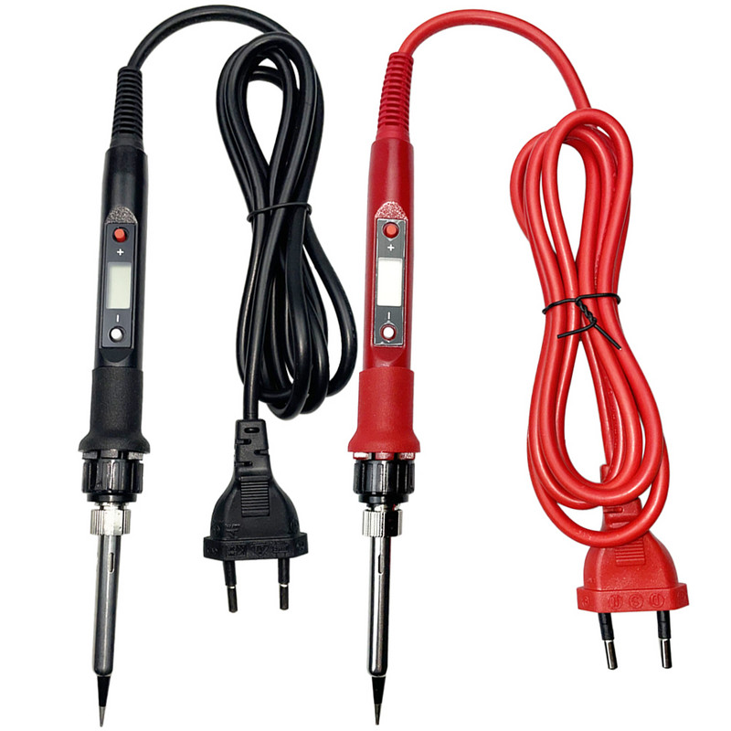 Lituoklio komplektas reguliuojama temperatūra 220V 80W LCD litavimo suvirinimo įrankiai Keraminiai šildytuvai litavimo antgaliai Litavimo siurblys