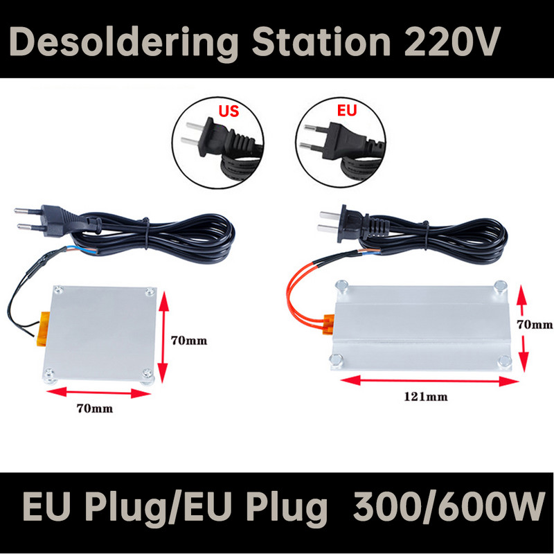722 Šildymas Litavimo lustas Stačiakampis Aliuminis Išlitavimas BGA LED lempos išlitavimo stotis PTC Split Plate 300W 400W 500W 600W