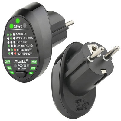 Mestek Socket Tester Outlet Tester RCD GFCI NCV Test Outlet checker EU US UK Plug Ground Zero Line 30mA Smart Socket Detector