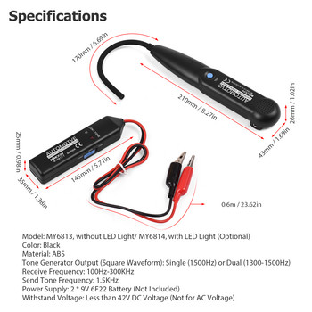 MY6813 Тестер за проследяване на кабели Tone Професионална линия Мултифункционален кабел за точка на прекъсване Проследяване на късо съединение Тестер за кабели