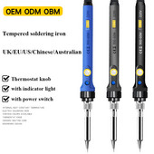 60 W-os digitális elektromos forrasztópáka készlet, hőmérséklet állítható, 220 V 110 V hegesztőszerszám kerámia fűtőtest Forrasztóhegyek átdolgozása