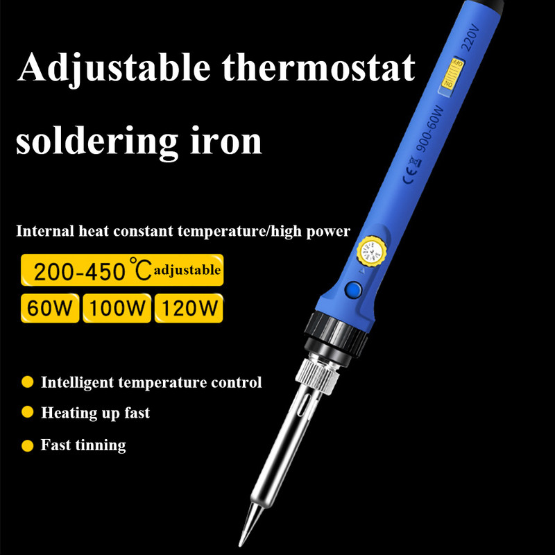 60 W-os digitális elektromos forrasztópáka készlet, hőmérséklet állítható, 220 V 110 V hegesztőszerszám kerámia fűtőtest Forrasztóhegyek átdolgozása