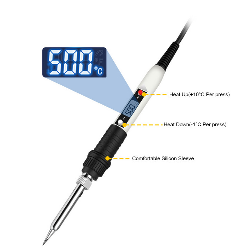 JCD 908S Ηλεκτρικό Συγκολλητικό Σίδερο 220V 110V 80W LCD Ψηφιακή οθόνη ρυθμιζόμενης θερμοκρασίας Εργαλεία επισκευής σταθμού επισκευής συγκόλλησης