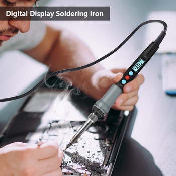 Ψηφιακή οθόνη LCD 90W Ρύθμιση και επισκευή ηλεκτρικού συγκολλητικού σιδήρου 110V 220V Εργαλεία χειρός συγκόλλησης από κασσίτερο