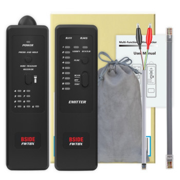 BSIDE FWT8X RJ11 RJ45 Детектор за проследяване на мрежови кабели LAN Ethernet Телефон Тестер за кабели Линия Търсене Телеком инструмент Електрифицирана работа
