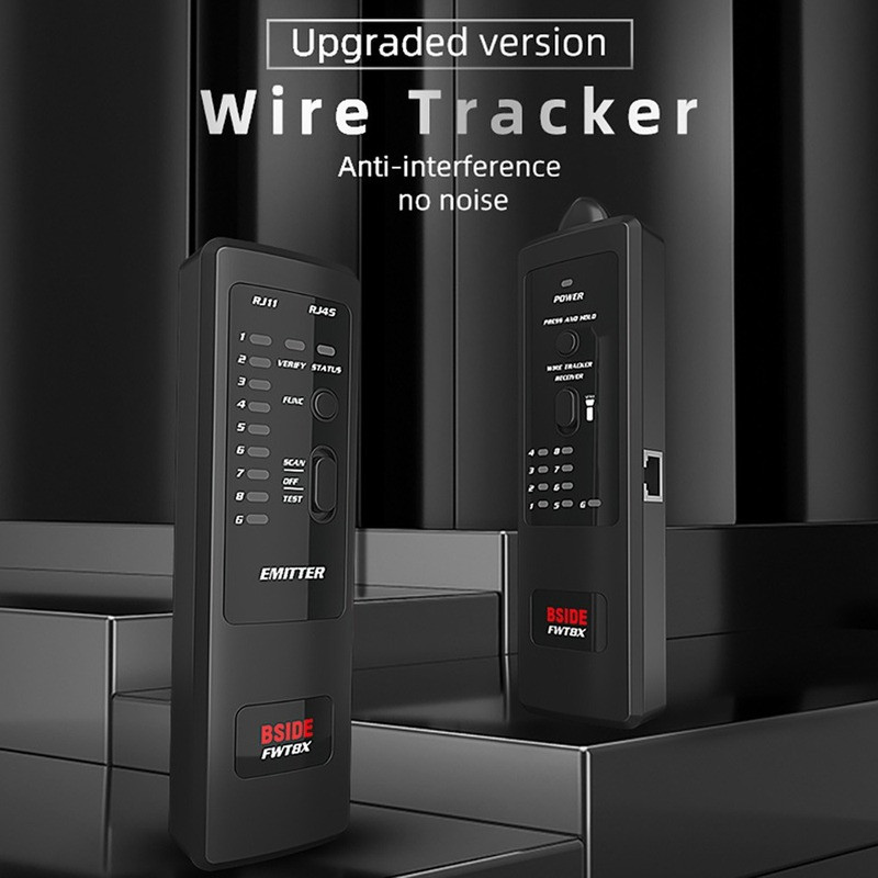 BSIDE FWT8X RJ11 RJ45 tīkla kabeļa izsekotājs detektors LAN Ethernet tālruņa vadu pārbaudītājs līnijas meklētājs telekomunikāciju rīks elektrificēts darbs