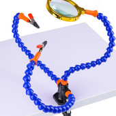 Profesionalus daugiafunkcis PCB suvirinimas 3 lanksčių rankų trečiųjų rankų įrankis, skirtas RC modeliams, trijų skylių litavimo stoties stalviršis