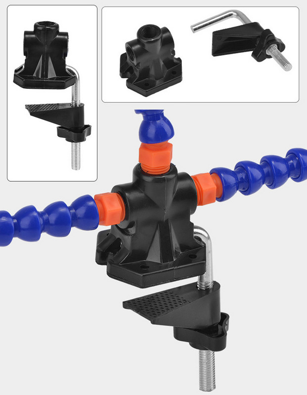 Profesionalus daugiafunkcis PCB suvirinimas 3 lanksčių rankų trečiųjų rankų įrankis, skirtas RC modeliams, trijų skylių litavimo stoties stalviršis