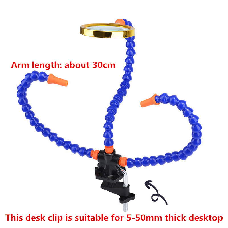 Profesionalus daugiafunkcis PCB suvirinimas 3 lanksčių rankų trečiųjų rankų įrankis, skirtas RC modeliams, trijų skylių litavimo stoties stalviršis