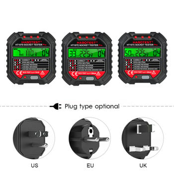 HABOTES GFCI Outlet Tester Voltage 90-250V Socket Tester Automatic Electric Circuit Polarity Voltage Detector Breaker Finder