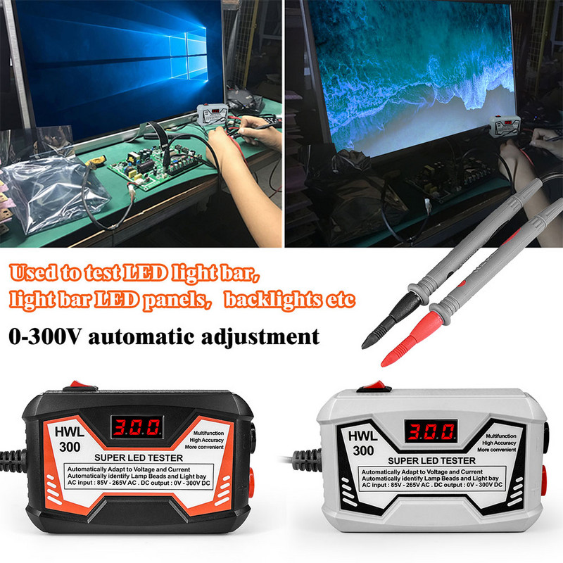 Tester LED 0-300V Tensiune adaptivă Lumină LED și Tester pentru iluminare de fundal TV Benzi LED multifuncționale Instrument de testare a mărgele de lampă Repa de lumină