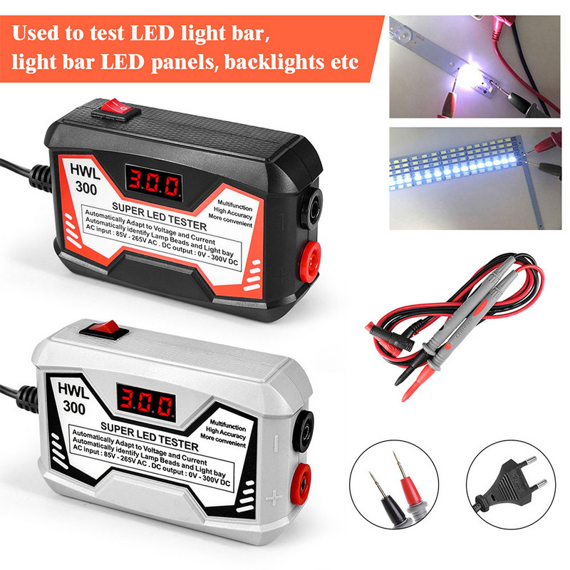 Tester LED 0-300V Tensiune adaptivă Lumină LED și Tester pentru iluminare de fundal TV Benzi LED multifuncționale Instrument de testare a mărgele de lampă Repa de lumină
