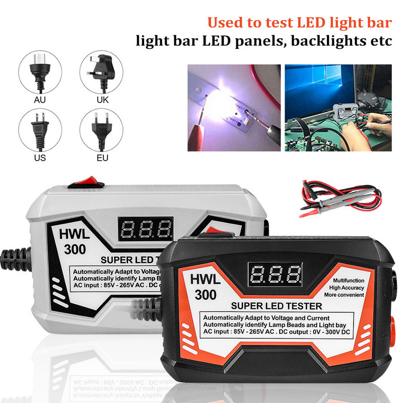 Tester LED 0-300V Tensiune adaptivă Lumină LED și Tester pentru iluminare de fundal TV Benzi LED multifuncționale Instrument de testare a mărgele de lampă Repa de lumină