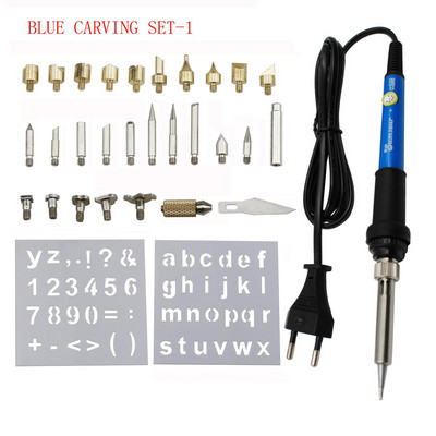 Faégető faragás pirográfia toll készlet 60W 80W, állítható hőmérsékletű forrasztópáka hegesztő fa dombornyomásos égető javító készlet