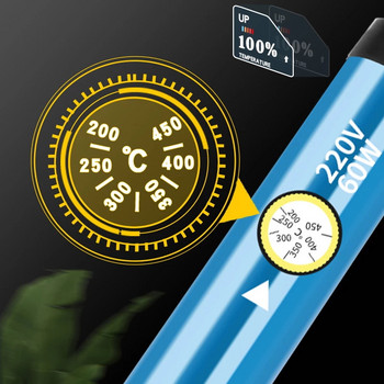 XIAOMI Συγκολλητικό σίδερο ρυθμιζόμενης θερμοκρασίας Electric 220V 110V 60W Welding Solder Rework Station Heat Pencil Tips Repair Tools