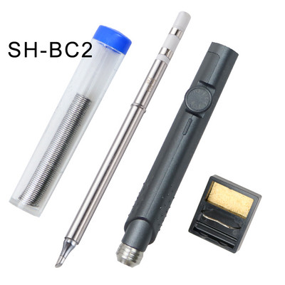 Mini fier de lipit electric SH72 65W, temperatură reglabilă, stație de sudare portabilă de lipit, intrare de curent continuu 220-400C cu tablă