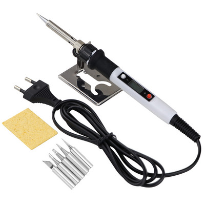 80W-os elektromos forrasztópáka LCD állítható hőmérsékletű 220V/110V forrasztószerszám forrasztójavító mobiltelefon-készlet