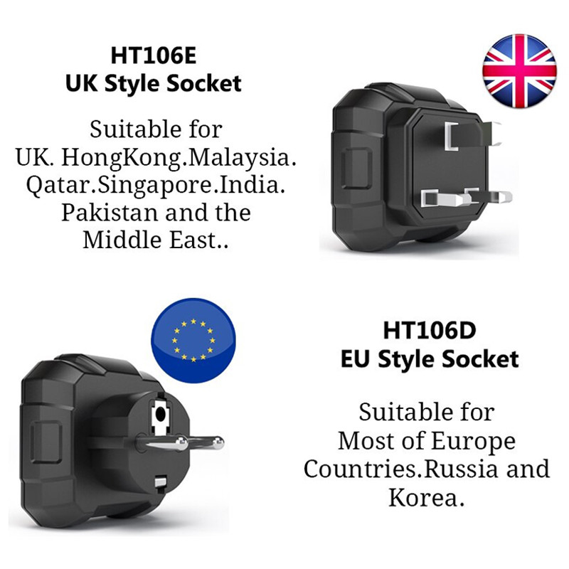 HABOTEST HT106 RCD testa kontaktligzdas testeris maiņstrāvas 250 V ķēdes defektu detektors EU UK Plug Zero Ground Live Wire Breaker Finder LCD displejs