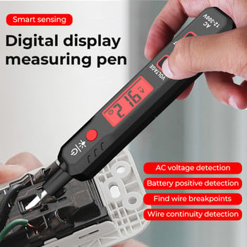 Στυλό ανιχνευτή τάσης 12V Smart Non-Contact Tester Pen Meter 12V-300V Current Electric Sensor Test Μολύβι με μεταλλικό αισθητήρα NCV