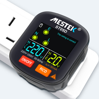 Digitālais displejs Smart Socket Tester Izejas pārbaudītājs Sprieguma detektors Kontaktdakša Zemes Nulles Līnija 30mA RCD GFCI EU US UK Socket Detector