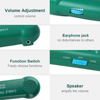 Cable Tracker Tester Επαγγελματικός ανιχνευτής LAN γραμμής UTP STP Τηλεφωνικός ανιχνευτής καλωδίων Τοποθεσία σημείο διακοπής Διάγνωση Tone Wire Tracker