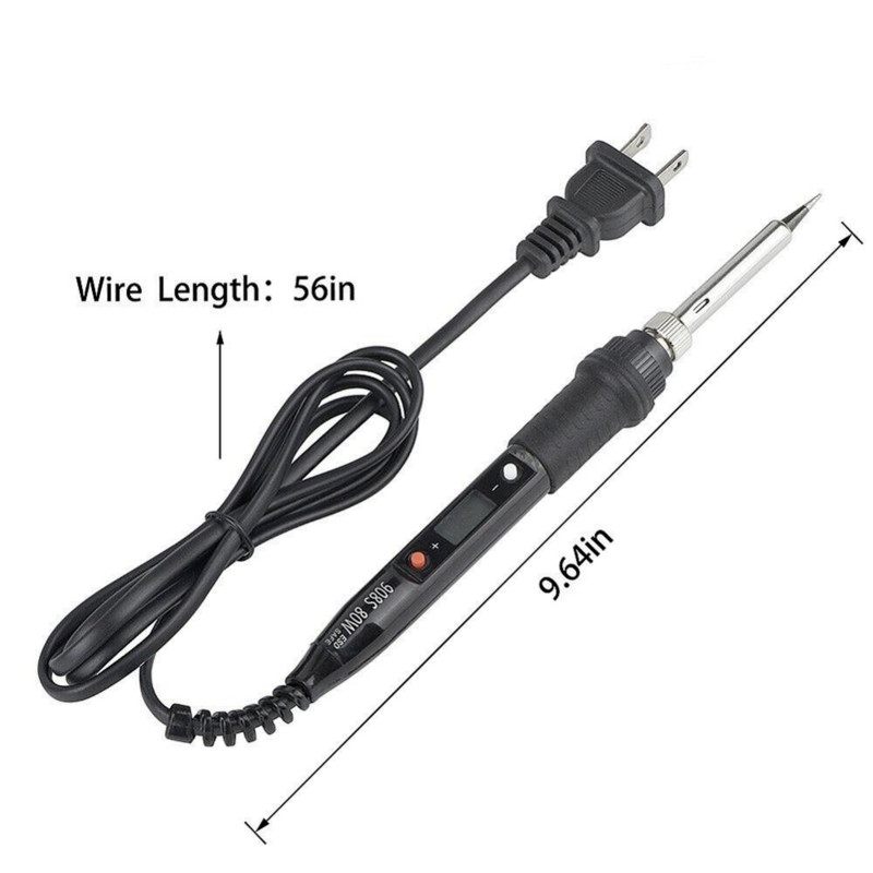 Fier de lipit electric de 80 W, temperatură reglabilă LCD Afișaj digital 110 V 220 V Sudura Sfaturi fier de lipit Set de instrumente pentru reparații
