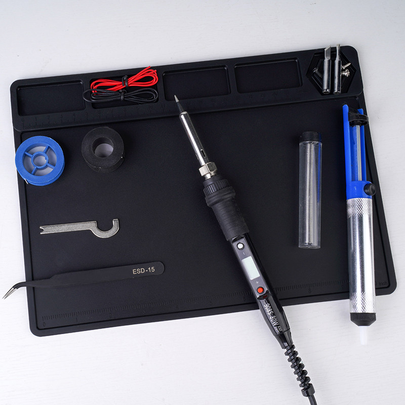 Jootematt Töömatt Jootejaama komplekt Silikoonist paranduspadi ESD Antistaatiline kuumuskindel isolatsiooni hooldusplatvorm