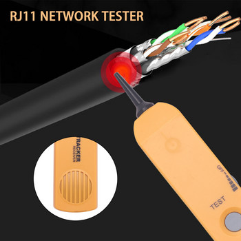 Тестер за мрежови кабели Проследяване на кабели Детектор на кабели Търсене на прекъсвачи RJ11 Мрежов детектор за късо съединение с комплект платнена торбичка