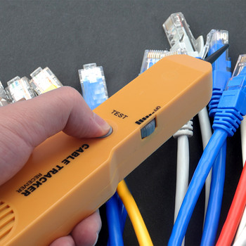Тестер за мрежови кабели Проследяване на кабели Детектор на кабели Търсене на прекъсвачи RJ11 Мрежов детектор за късо съединение с комплект платнена торбичка