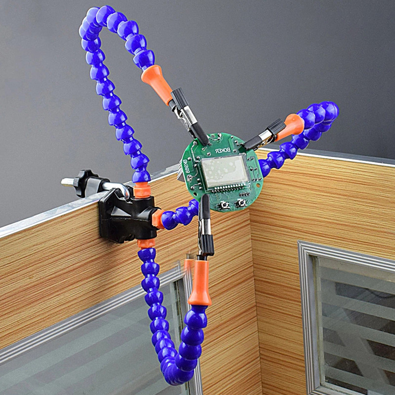 Πάγκος εργασίας επισκευής συγκόλλησης με 3X USB LED μεγεθυντικός φακός βάσης πλακέτας PCB Διεπαφή USB για ηλεκτρονική επισκευή/πλακέτα σταθερού κυκλώματος