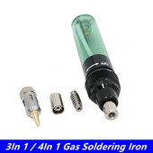 Bezvadu 4 IN 1 Butāna gāzes lodāmurs 3IN1 gāzes pūtēja lodlampa pūšamā pildspalva degļa sildīšanas metināšanas rīks 1300 Celsija Butāna lodēšanas rīks