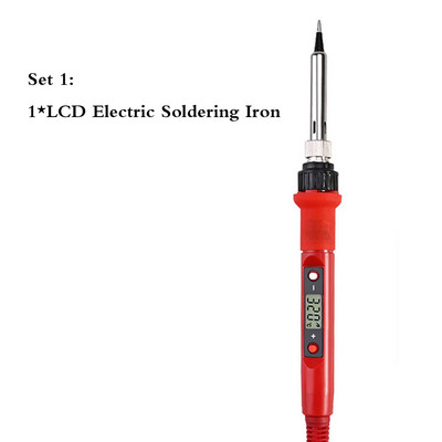 220V 80W LCD elektroniskais lodāmura komplekts Regulējams metināšanas lodēšanas temperatūra Lodāmuri Pārstrādāšanas stacijas lodēšanas instrumenti