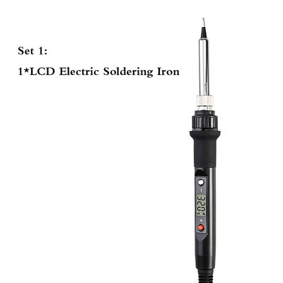 220V 80W LCD elektroniskais lodāmura komplekts Regulējams metināšanas lodēšanas temperatūra Lodāmuri Pārstrādāšanas stacijas lodēšanas instrumenti