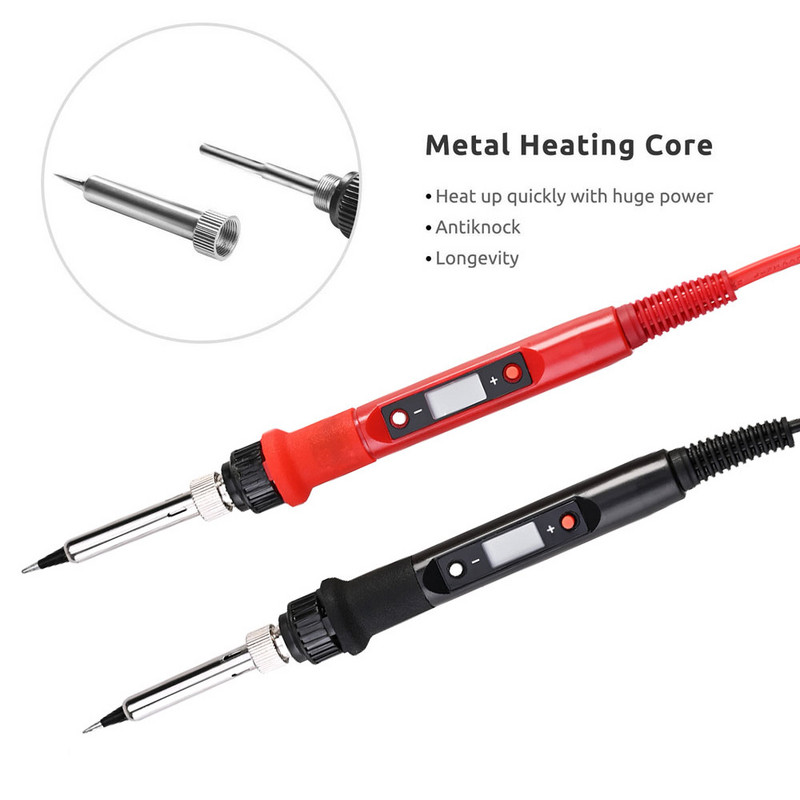 220V 80W LCD elektroniskais lodāmura komplekts Regulējams metināšanas lodēšanas temperatūra Lodāmuri Pārstrādāšanas stacijas lodēšanas instrumenti