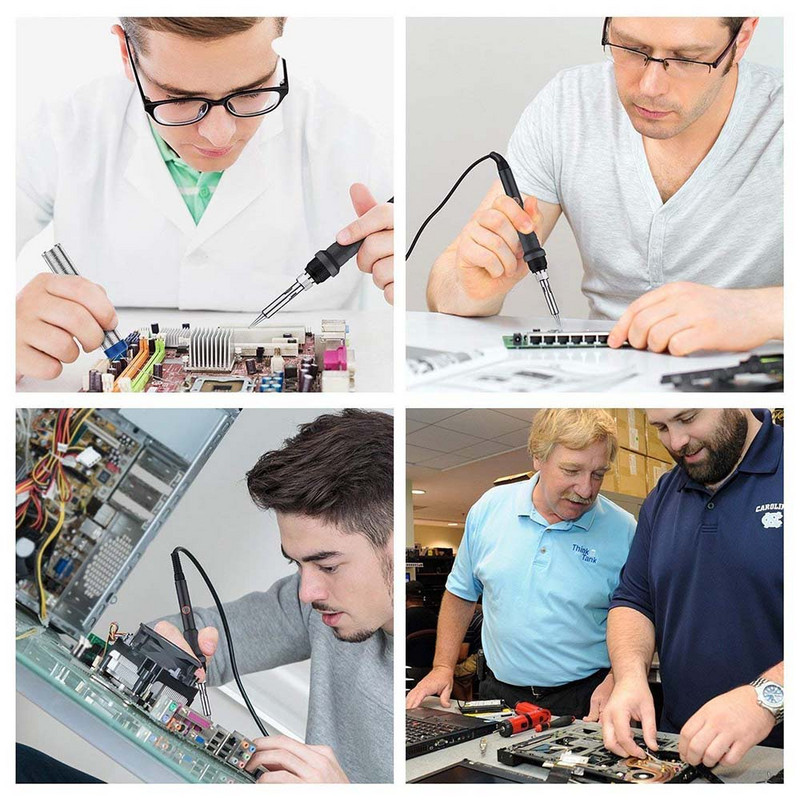 220V 80W LCD elektroniskais lodāmura komplekts Regulējams metināšanas lodēšanas temperatūra Lodāmuri Pārstrādāšanas stacijas lodēšanas instrumenti