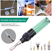 1300 ℃ Celsijaus butanas 4 viename dujinis lituoklis Akumuliatorinis butano dujinis suvirinimo pistoletas suvirinimo rašiklio degiklis Mini butano suvirintuvo antgalis