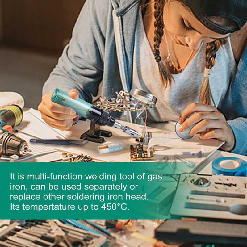 1300 ℃ Celsijaus butanas 4 viename dujinis lituoklis Akumuliatorinis butano dujinis suvirinimo pistoletas suvirinimo rašiklio degiklis Mini butano suvirintuvo antgalis