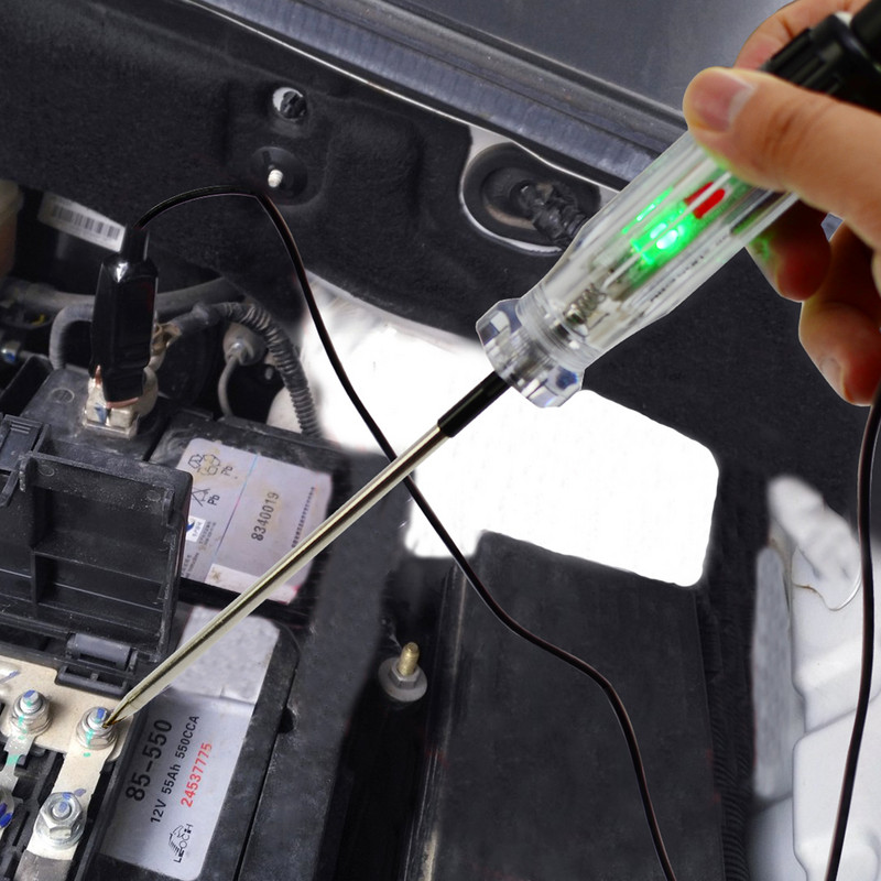 Allsun Hook Probe Tester 6-12V autóipari vezeték átszúró egyenfeszültségű áramkör tesztelő nagy teljesítményű, 59 hüvelykes hosszú kábel