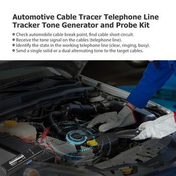 KKmoon MY6814/MY6813 Automotive Cable Tracer Tone Generator and Probe Kit Wire Break Point Βραχυκύκλωμα τηλεφωνικής γραμμής παρακολούθησης