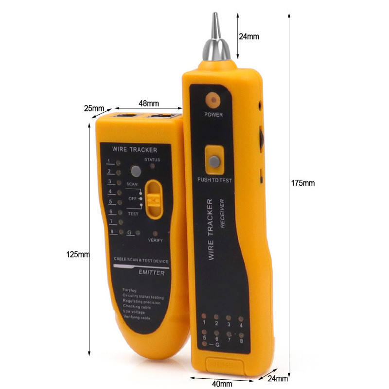URANNi multifunktsionaalne kaabli tester juhtmejälgija detektori jooneotsija juhtmejälgija jälgija võrgu RJ11 RJ45 tester