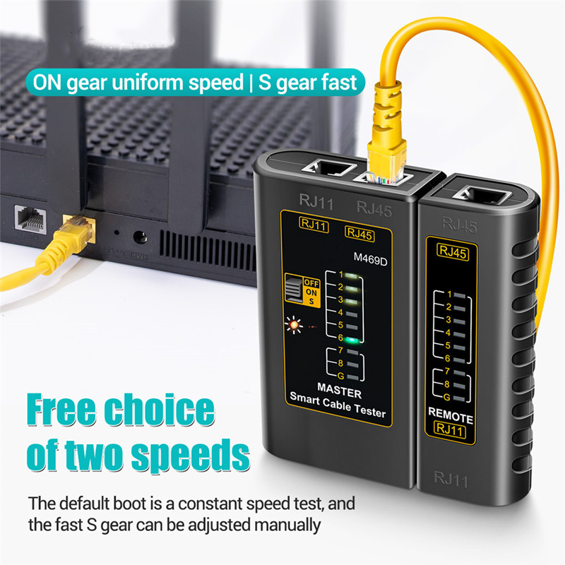ANENG tinklo kabelių testeris M469D RJ45 RJ11 LAN kabelio tinklo laidų linijos ieškiklis Daugiafunkcinis valdymo elementų tikrinimo įrankis