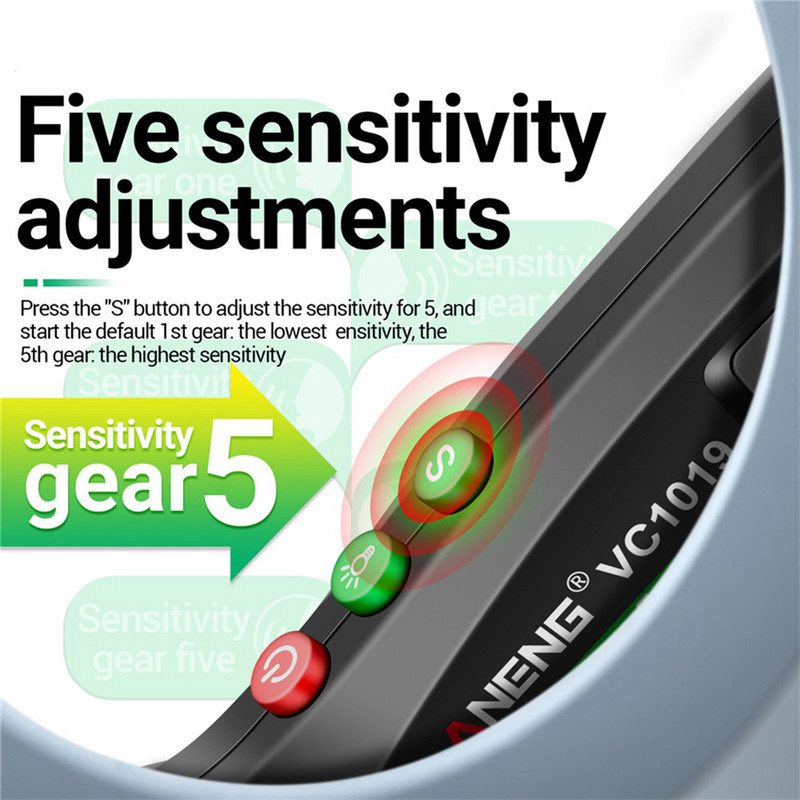 ANENG VC1019 Intelligent Voice Broadcast Tester Pen NVCElectric Wire Detector12V-1000VI Δοκιμαστής τάσης τοποθέτησης αισθητήρα υπερύθρων