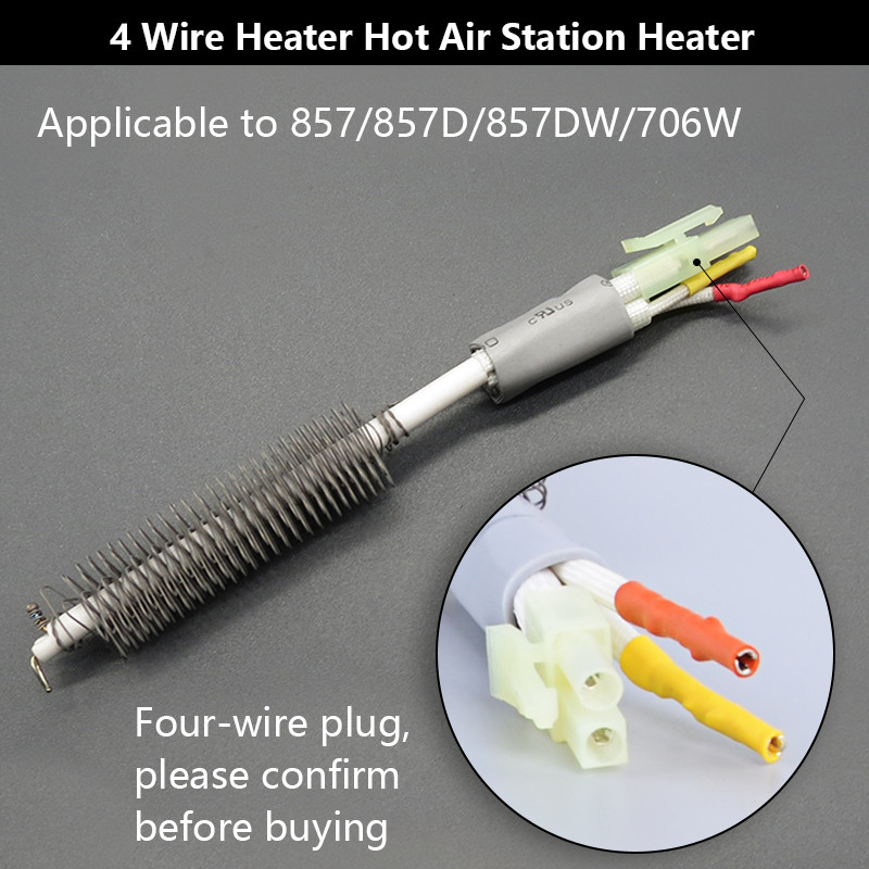 QUICK 857DW + 957DW + 706W hőlégpisztoly forrasztóállomás fűtőmag acélcső Acélcső A1147