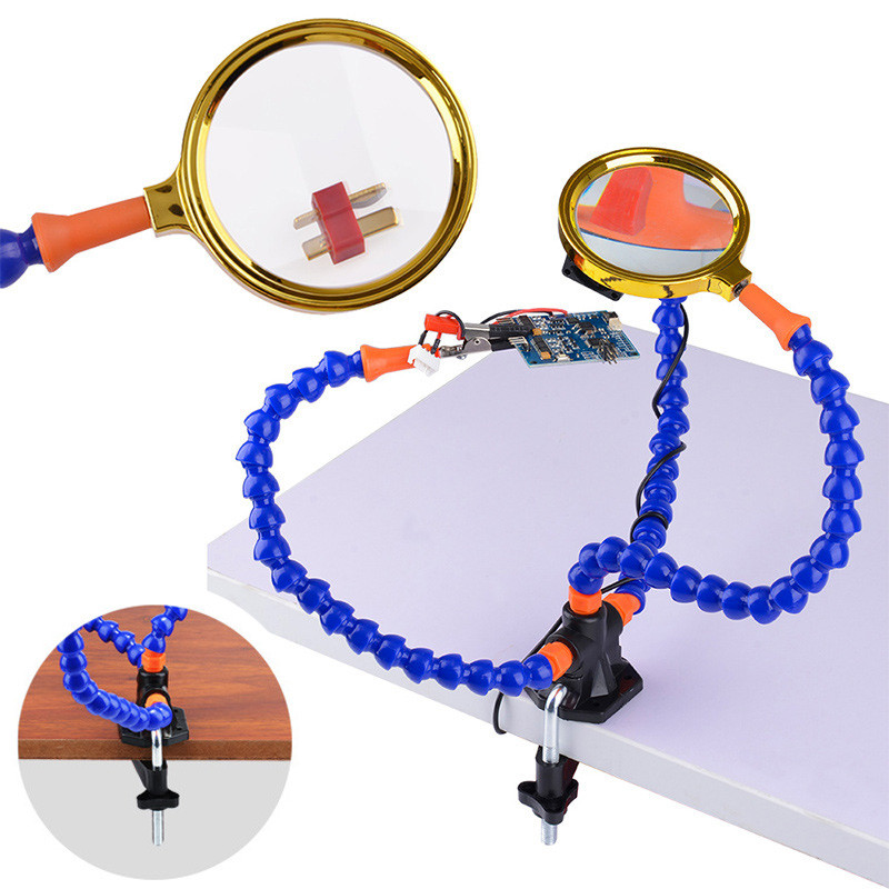 Daugiafunkcinė stalo gnybtų litavimo stotis 3 lanksčių rankų litavimo PCB suvirinimo taisymo įrankiai spaustukai rankinio suvirinimo stotis