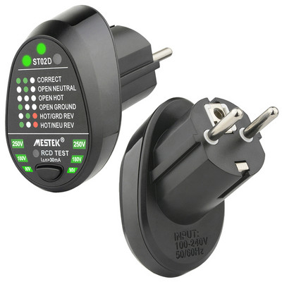 Detector de priză de testare a tensiunii UK/EU/US Zero Line Plug Tester digital de priză 30mA Zero Line Test Check Breaker Finder