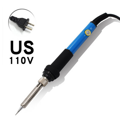 Regulējama temperatūra elektriskā lodāmura uzgalis 220V 60W mini rokturis karstuma zīmulis metināšana lodēšanas sildīšanas uzgaļa labošanas rīks
