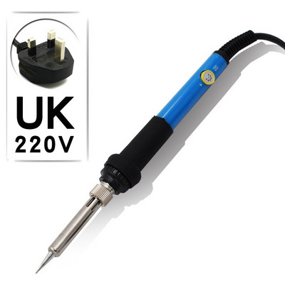 Regulējama temperatūra elektriskā lodāmura uzgalis 220V 60W mini rokturis karstuma zīmulis metināšana lodēšanas sildīšanas uzgaļa labošanas rīks