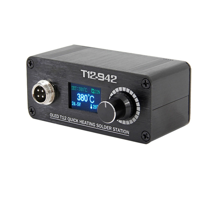 Mini nešiojama T12-942 litavimo stotis OLED T12 greito šildymo nuolatinės srovės versija Elektrinė lygintuvas T12 lituoklio antgaliai suvirinimo įrankiai